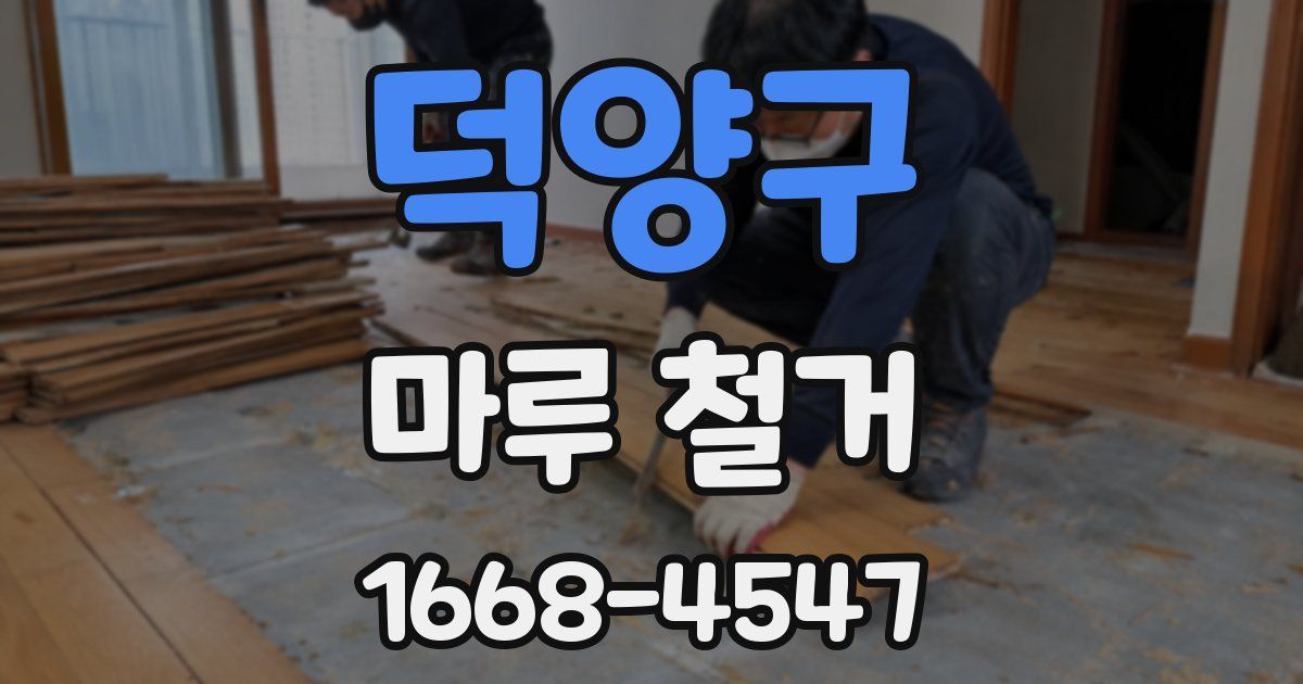 덕양구 마루 철거