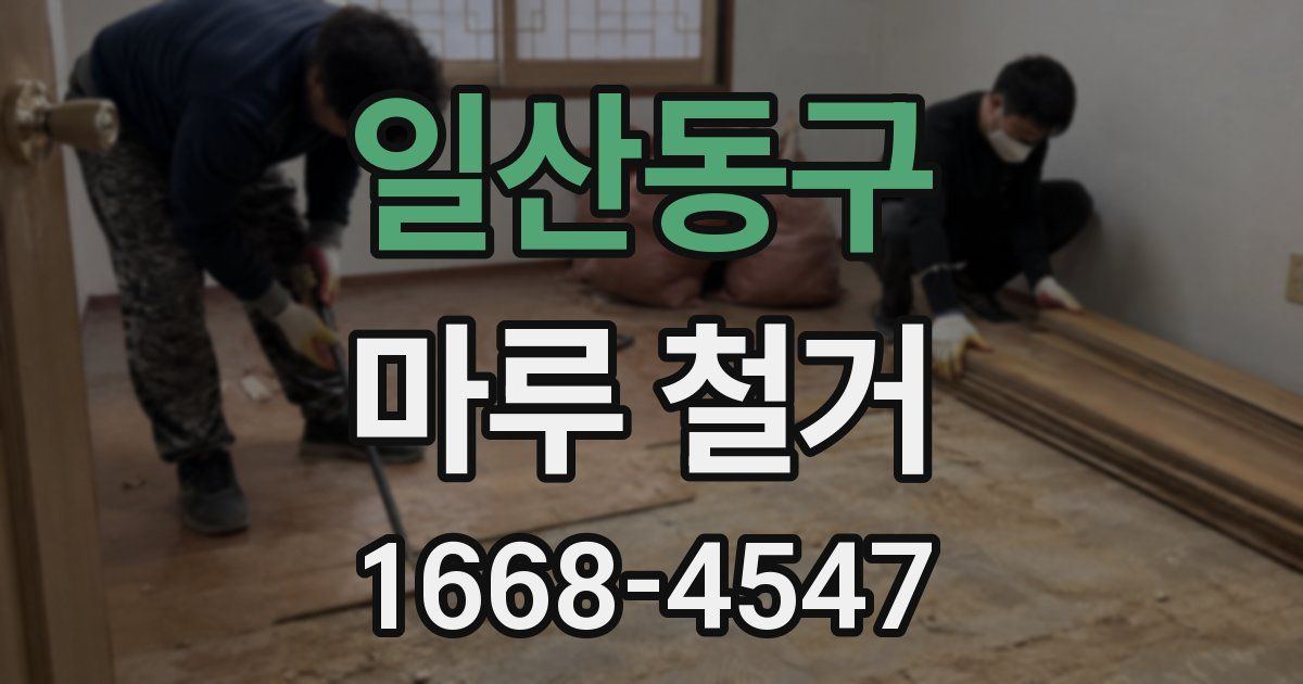 일산동구 마루 철거