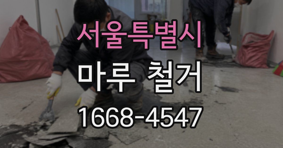 서울특별시 마루 철거