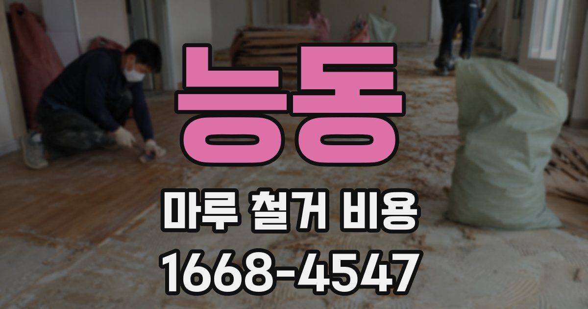 능동 마루 철거 비용