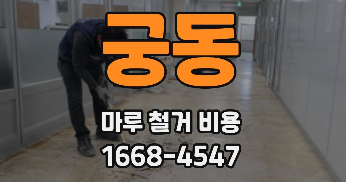 궁동 마루 철거 비용