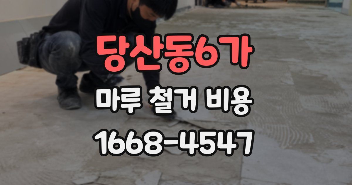 당산동6가 마루 철거 비용