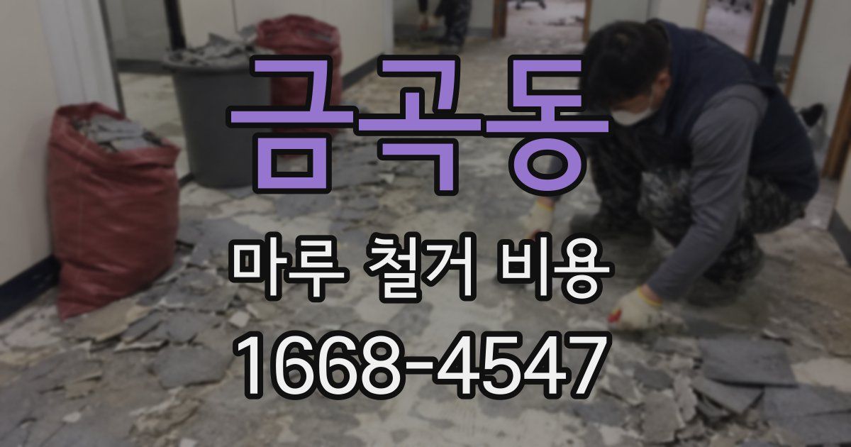 금곡동 마루 철거 비용