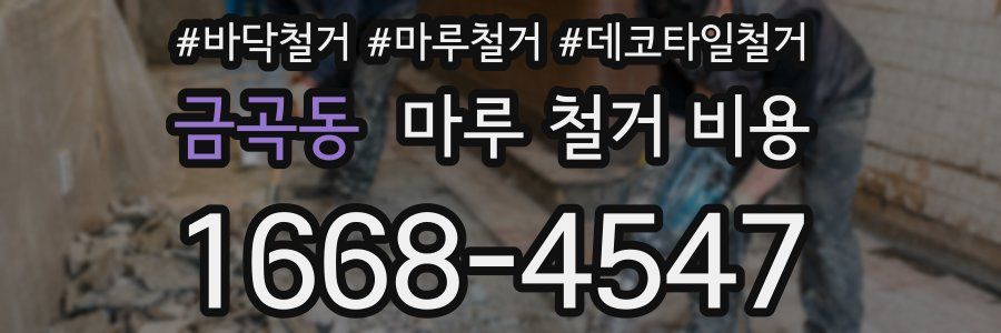 금곡동 마루 철거 비용