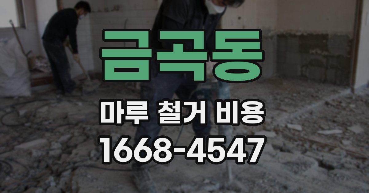 금곡동 마루 철거 비용