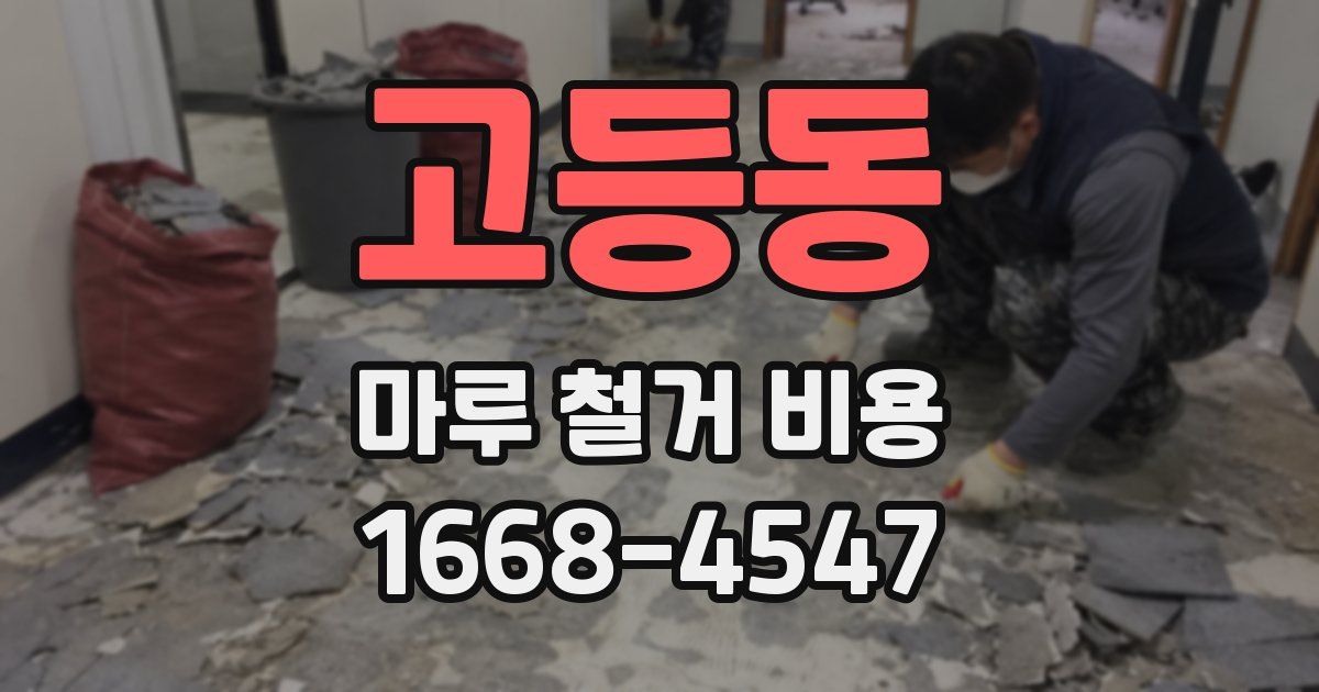 고등동 마루 철거 비용