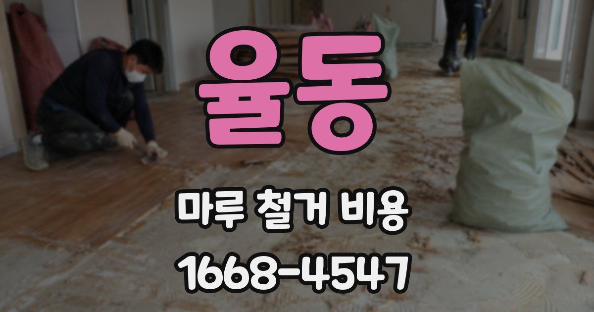 율동 마루 철거 비용