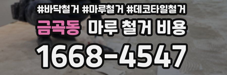금곡동 마루 철거 비용