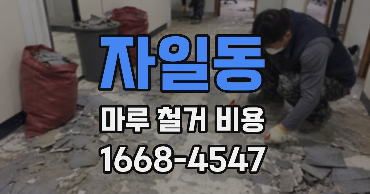 자일동 마루 철거 비용