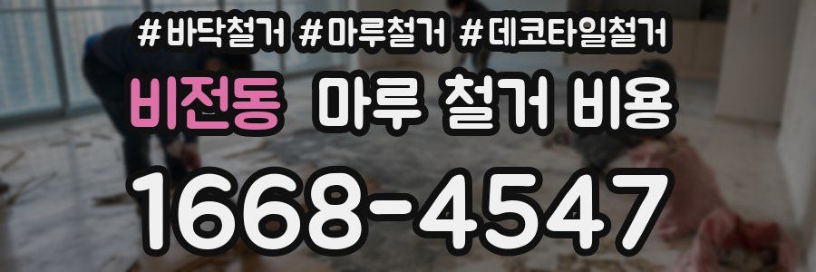 비전동 마루 철거 비용
