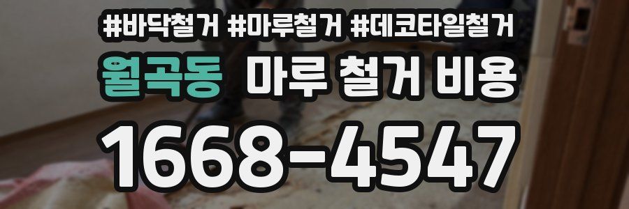 월곡동 마루 철거 비용