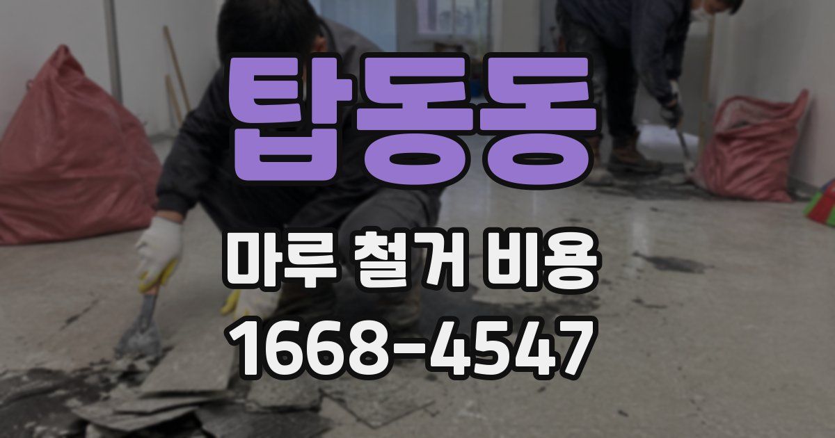 탑동동 마루 철거 비용