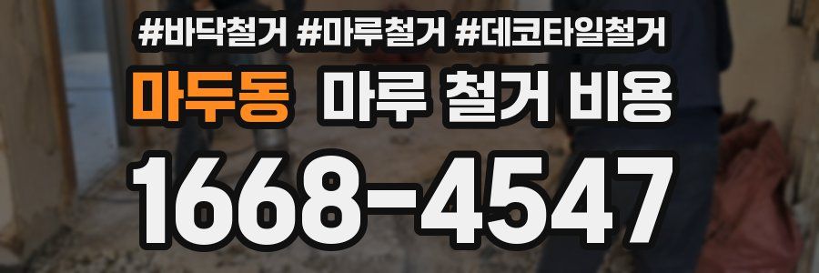 마두동 마루 철거 비용