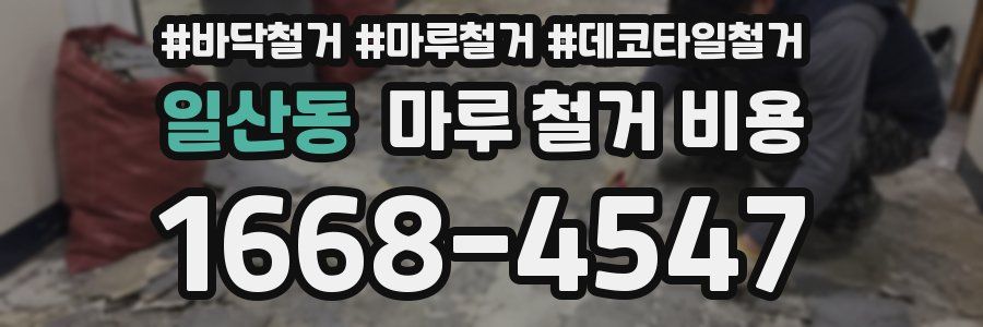 일산동 마루 철거 비용