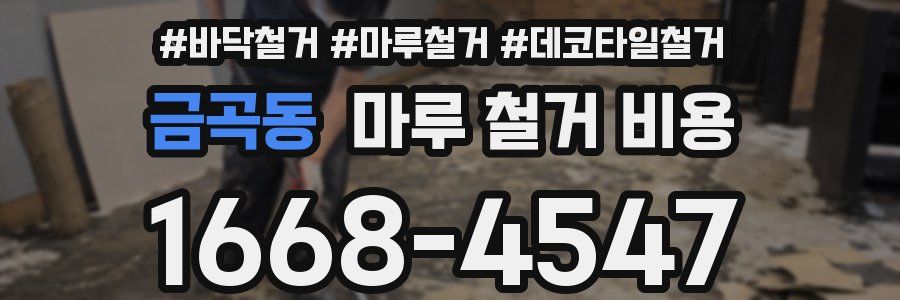 금곡동 마루 철거 비용