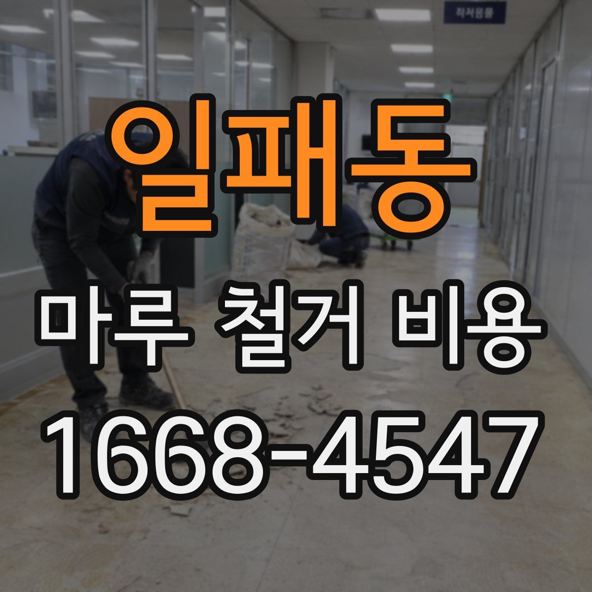 일패동 마루 철거 비용