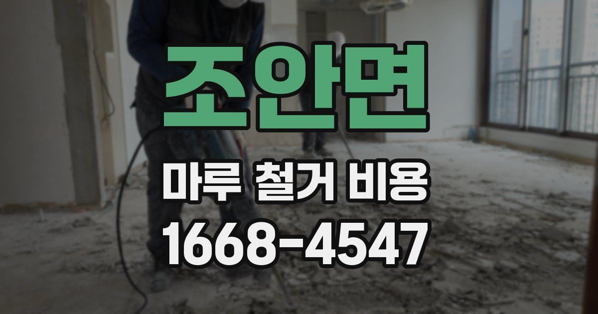 조안면 마루 철거 비용