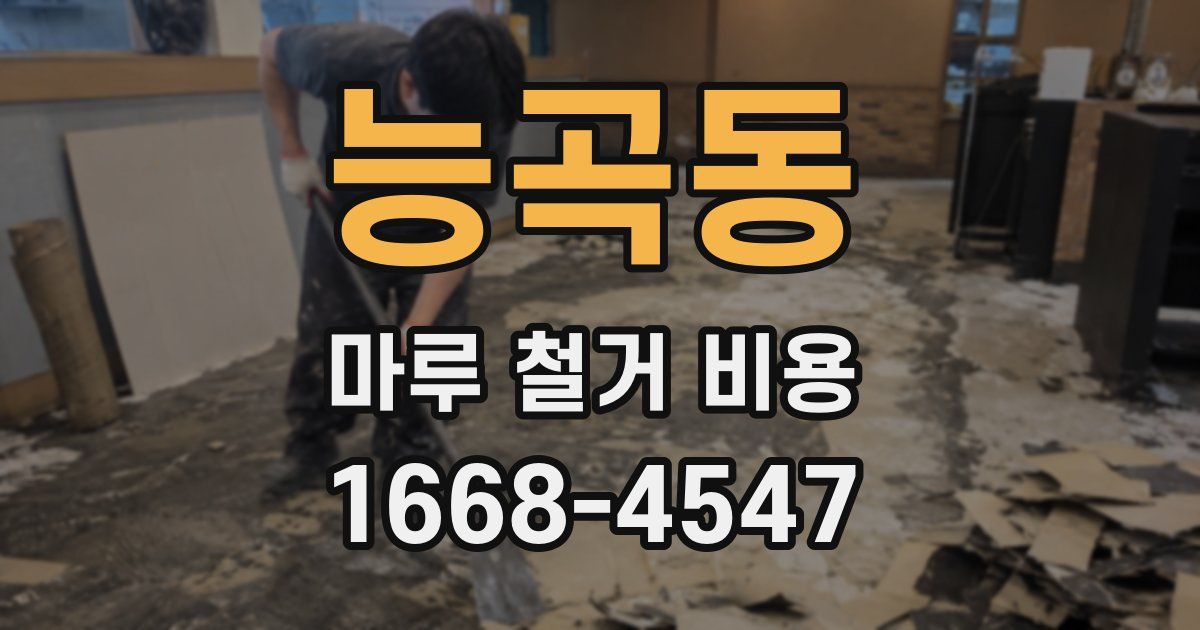 능곡동 마루 철거 비용