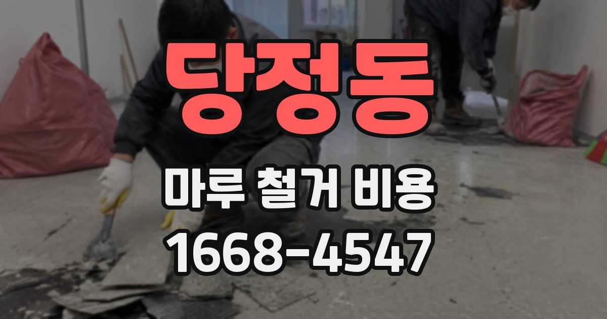당정동 마루 철거 비용