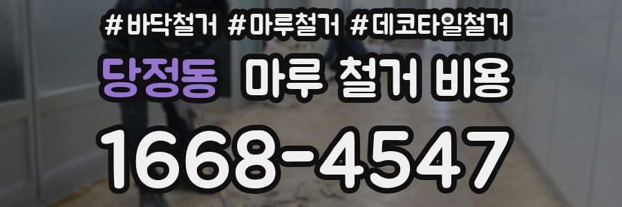 당정동 마루 철거 비용