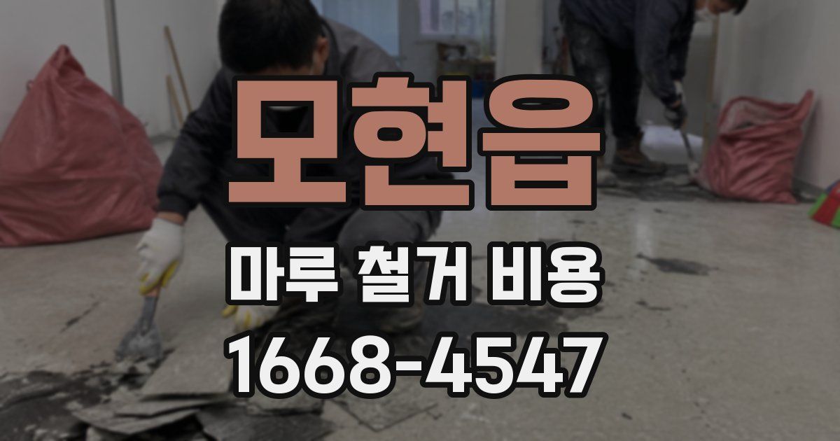 모현읍 마루 철거 비용