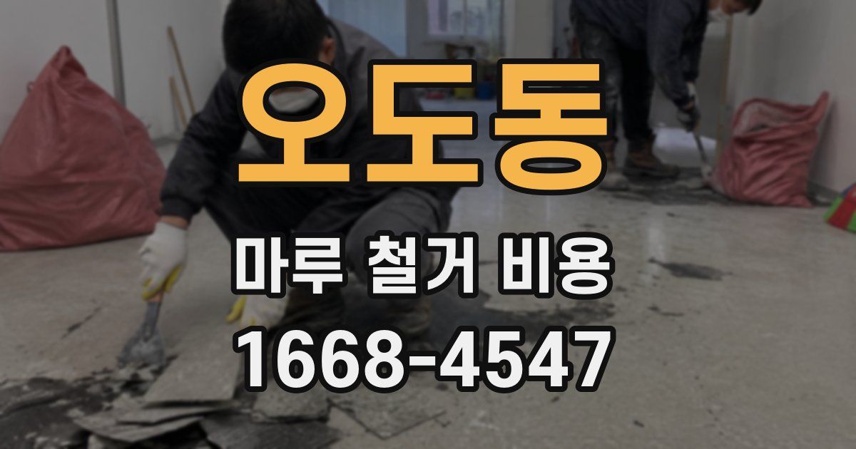 오도동 마루 철거 비용