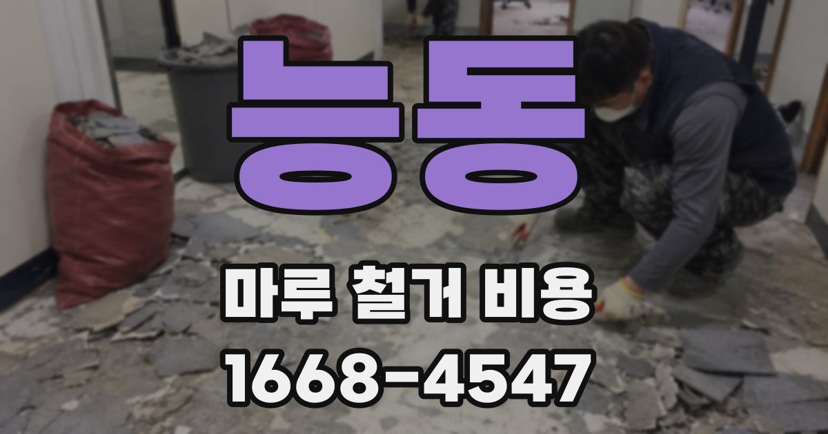 능동 마루 철거 비용