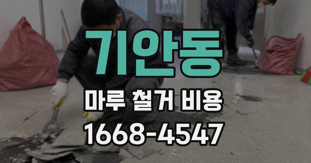 기안동 마루 철거 비용