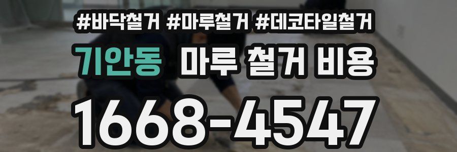 기안동 마루 철거 비용