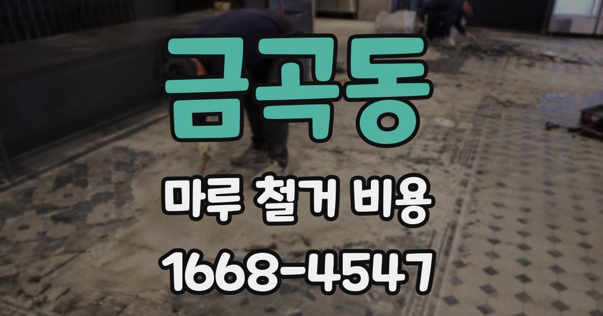 금곡동 마루 철거 비용