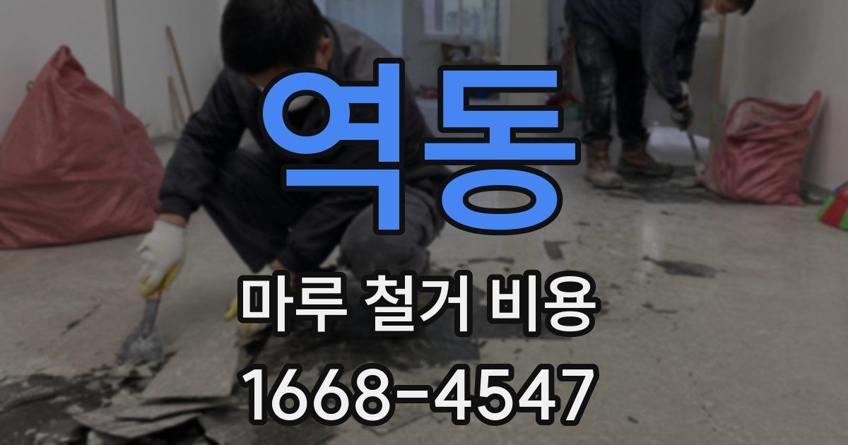 역동 마루 철거 비용