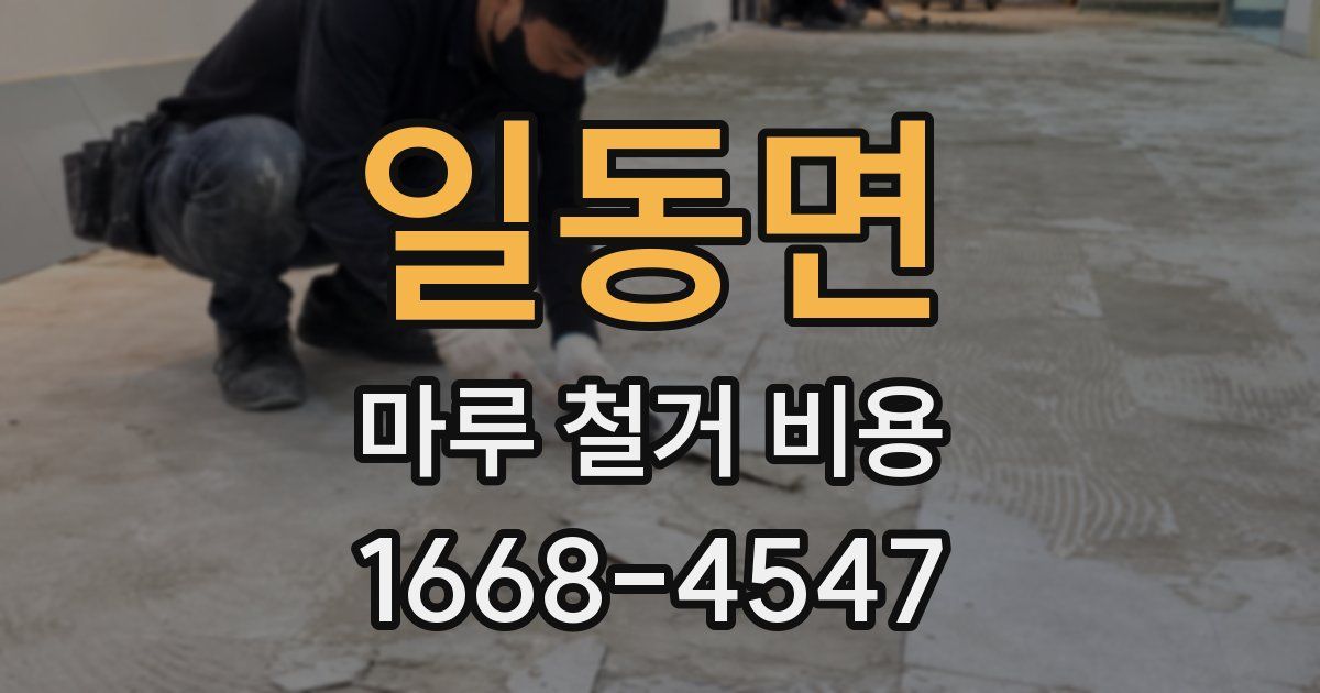 일동면 마루 철거 비용