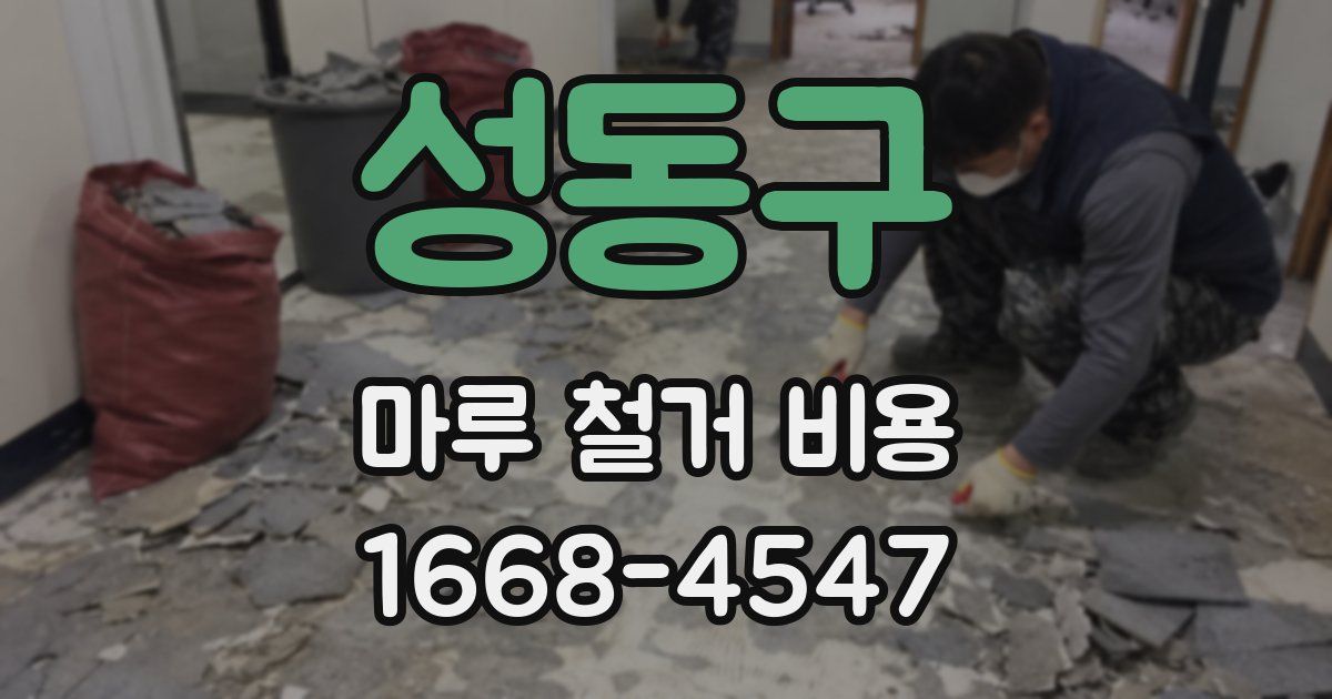 성동구 마루 철거 비용