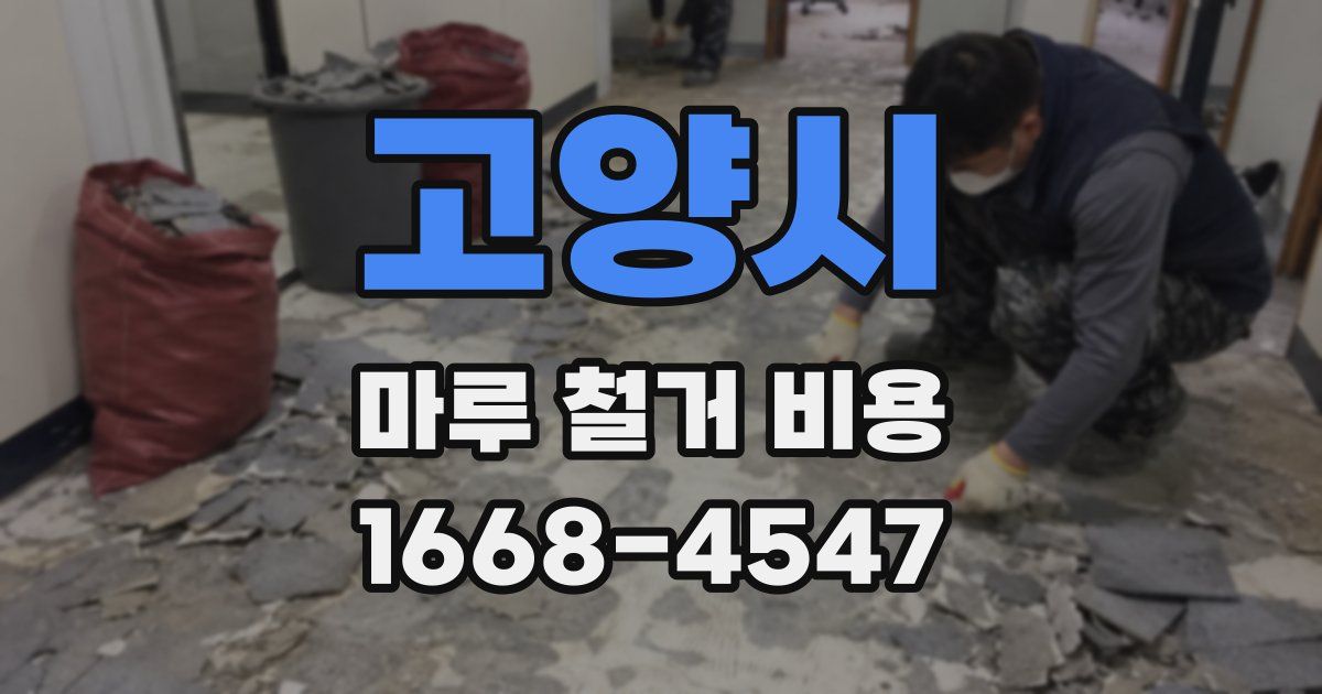 고양시 마루 철거 비용