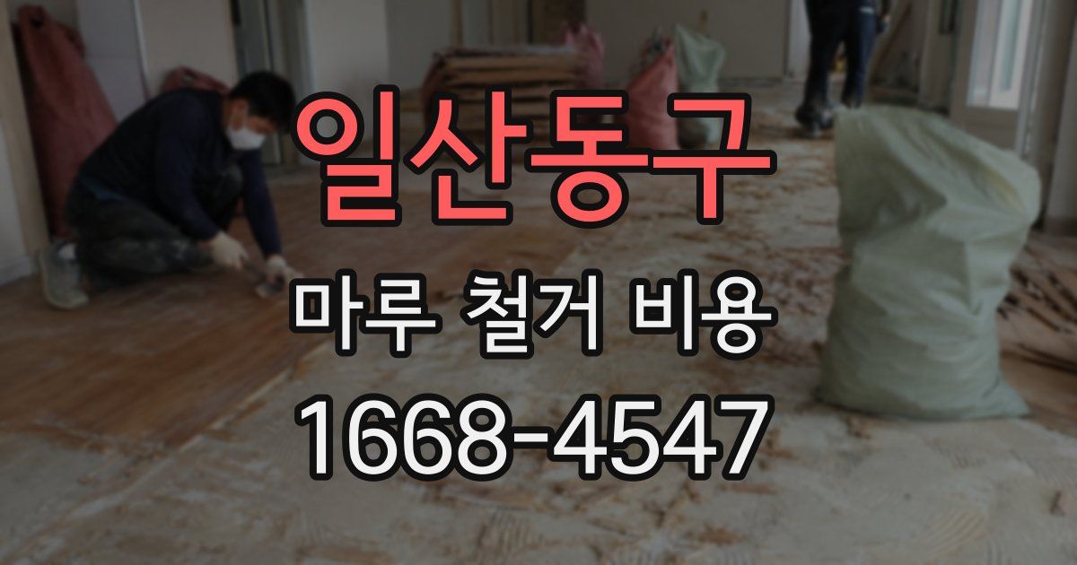 일산동구 마루 철거 비용