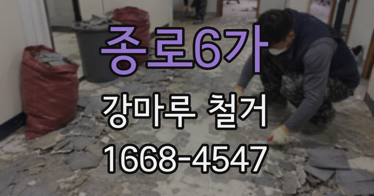 종로6가 강마루 철거