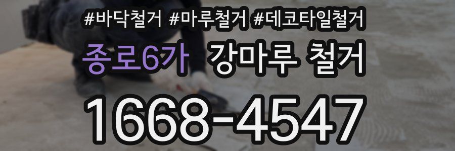 종로6가 강마루 철거