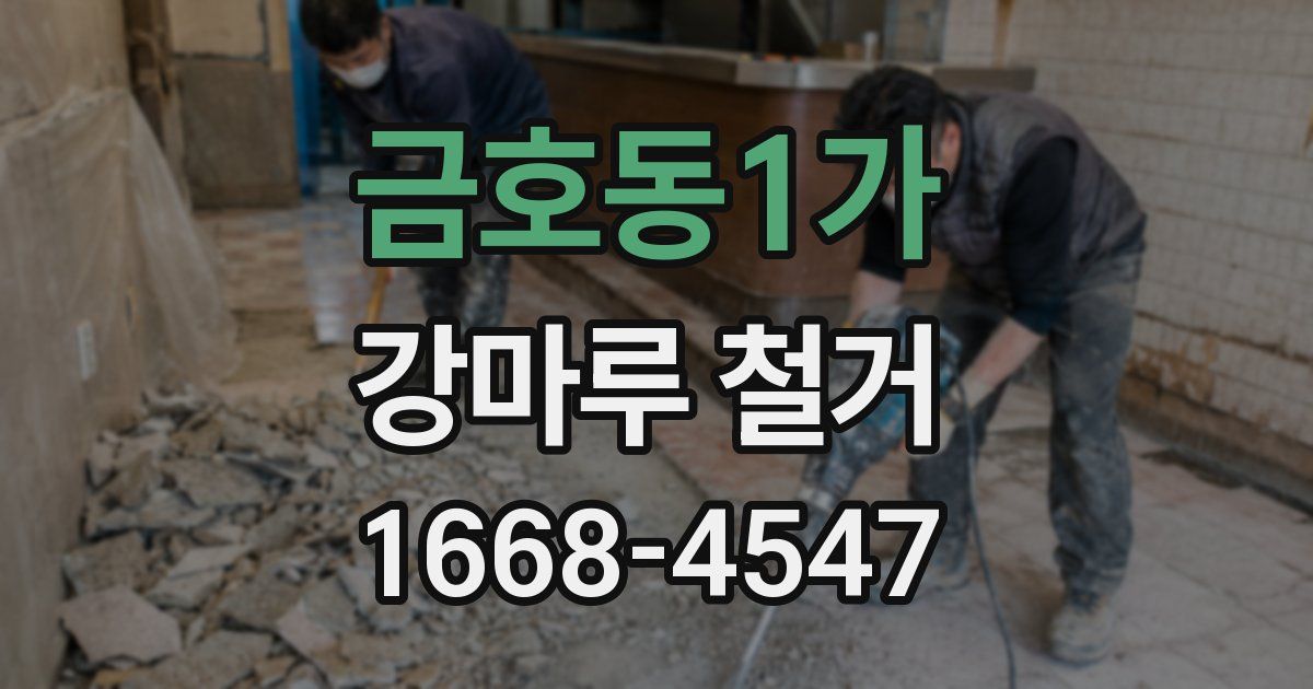 금호동1가 강마루 철거