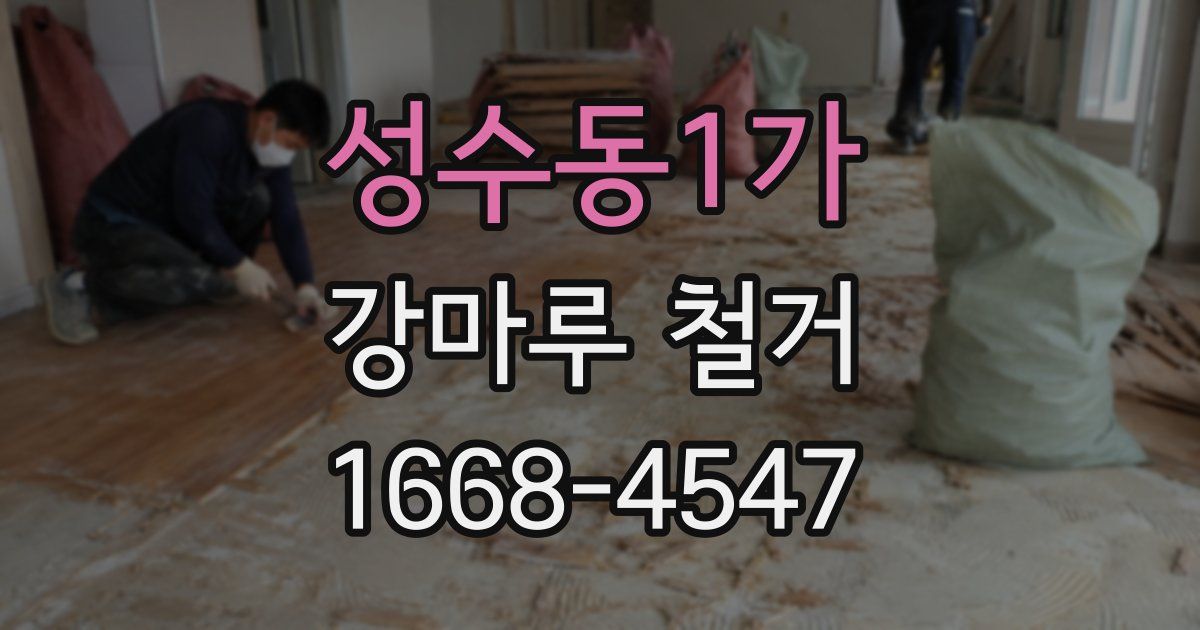 성수동1가 강마루 철거