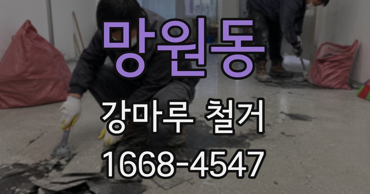 망원동 강마루 철거