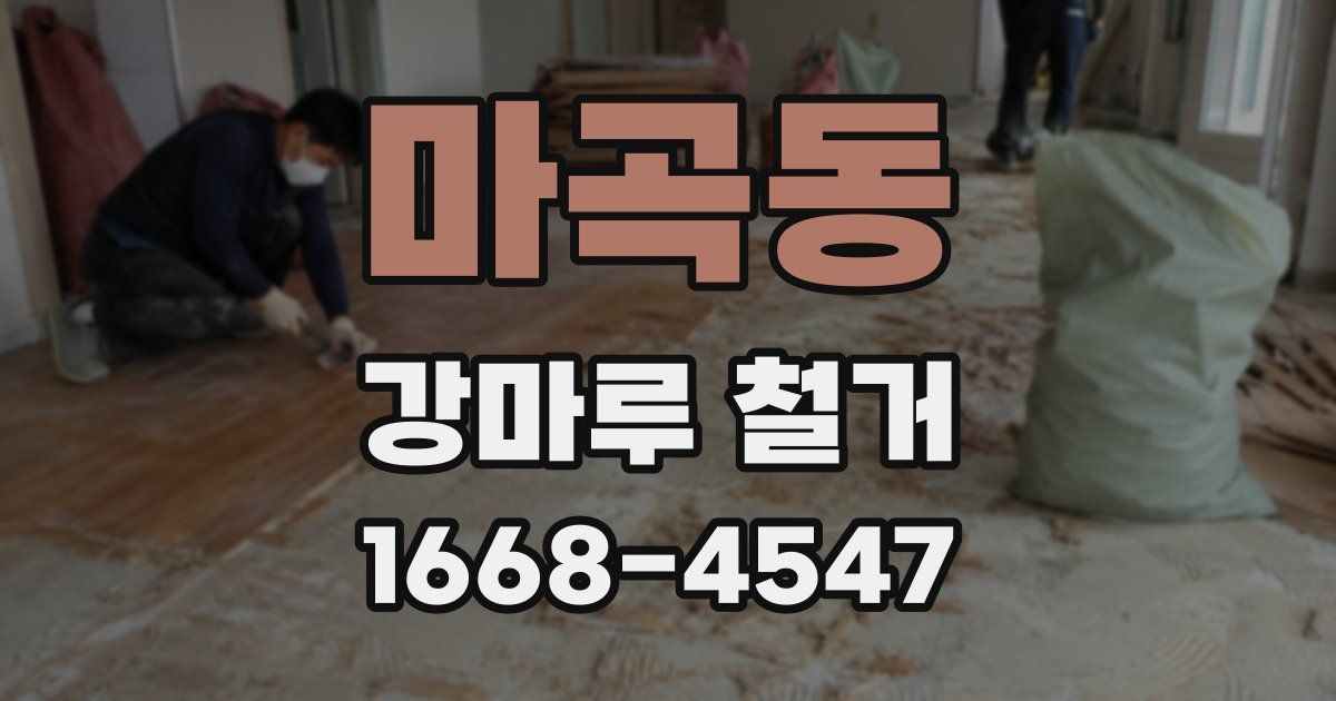 마곡동 강마루 철거