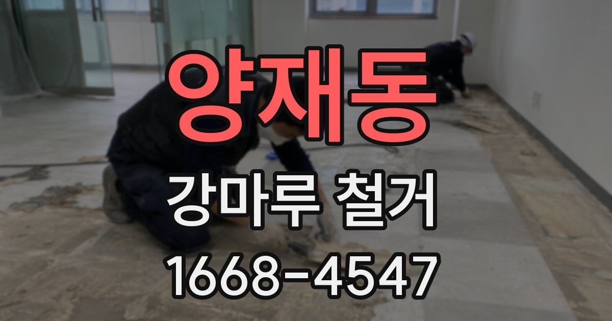 양재동 강마루 철거