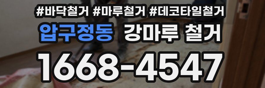 압구정동 강마루 철거