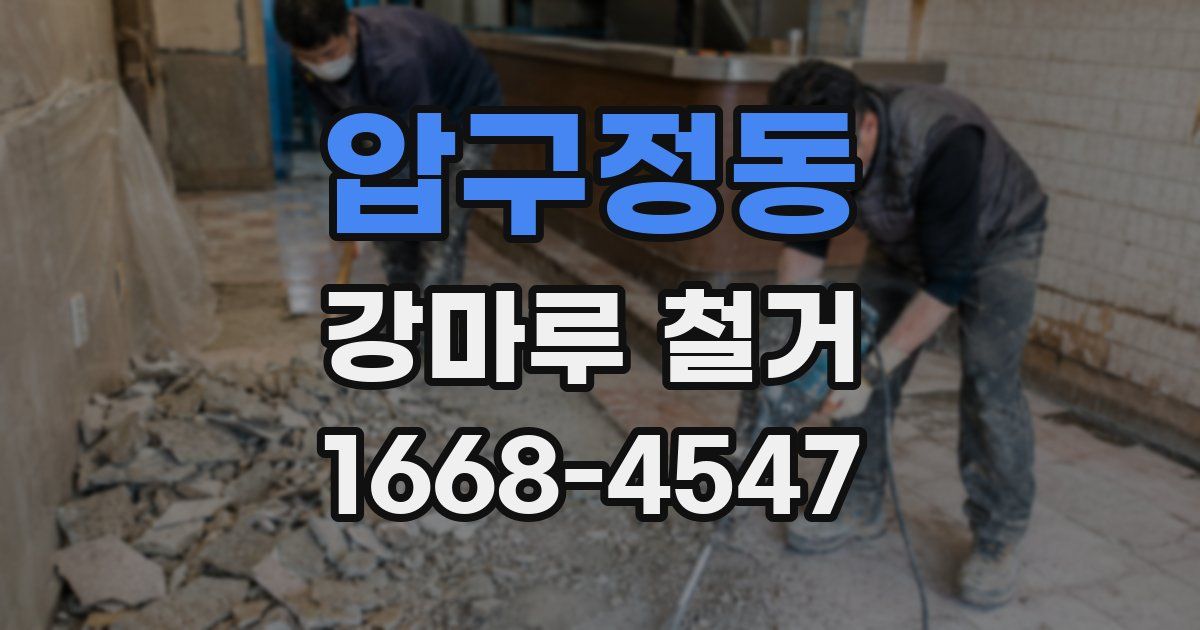 압구정동 강마루 철거