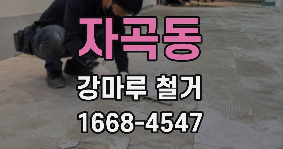 자곡동 강마루 철거