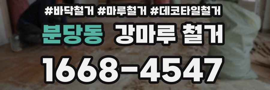 분당동 강마루 철거