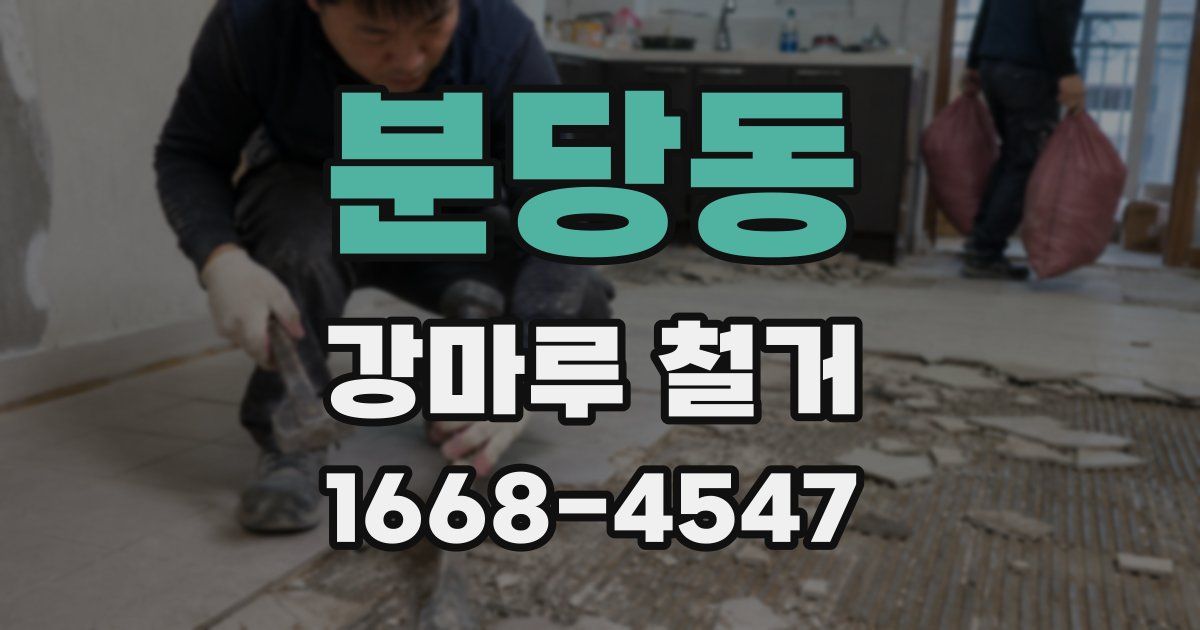 분당동 강마루 철거