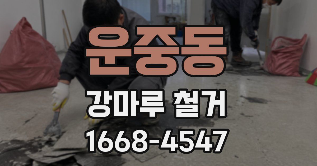 운중동 강마루 철거