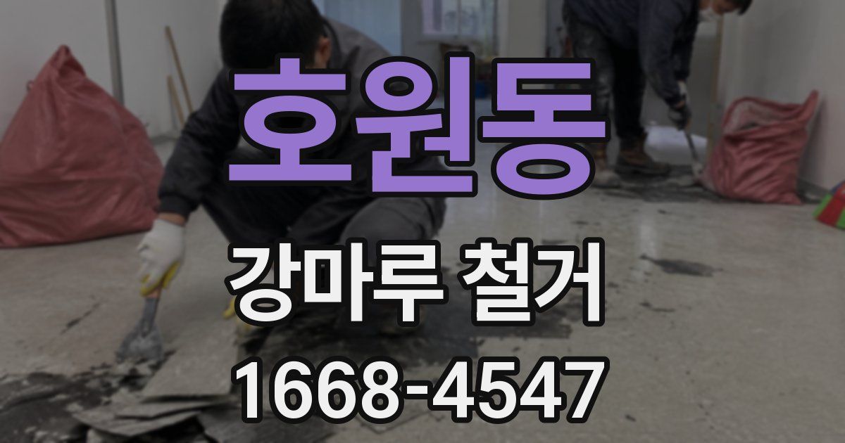 호원동 강마루 철거