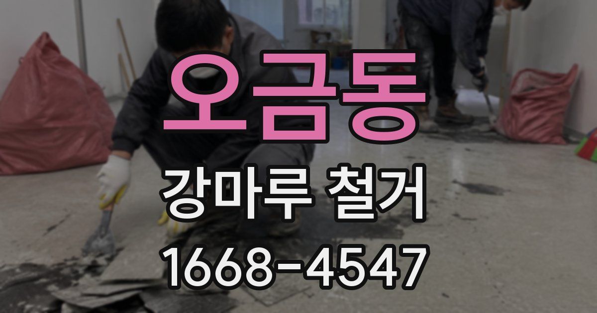 오금동 강마루 철거